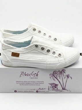 Blowfish Malibu Play White Canvas Sneakers